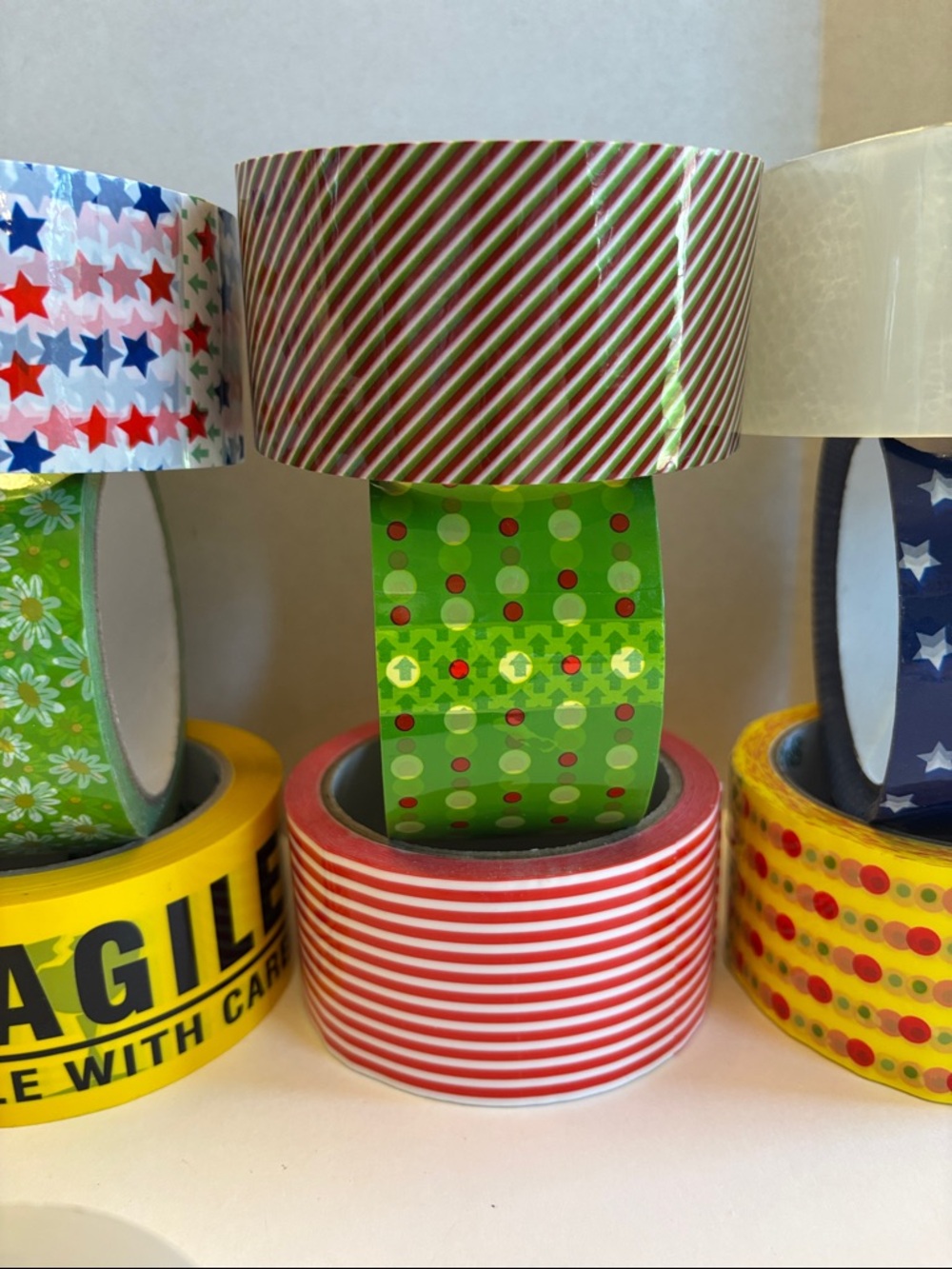 Packing Tape Pattern, Solid or Clear 55 Yards each Your Choice - Picture 5 of 7